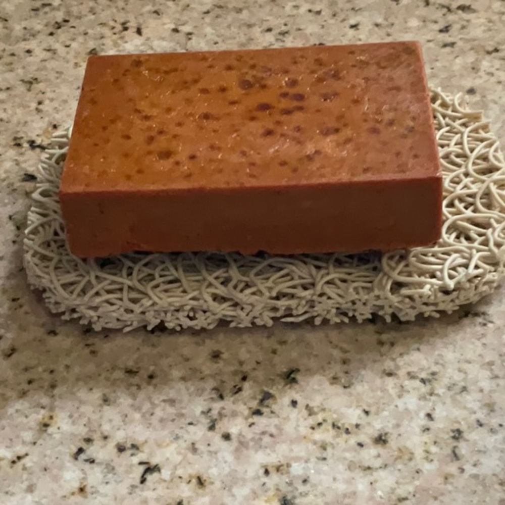 Handmade Organic Goats Milk Turmeric Soap Bar & Soap Saver